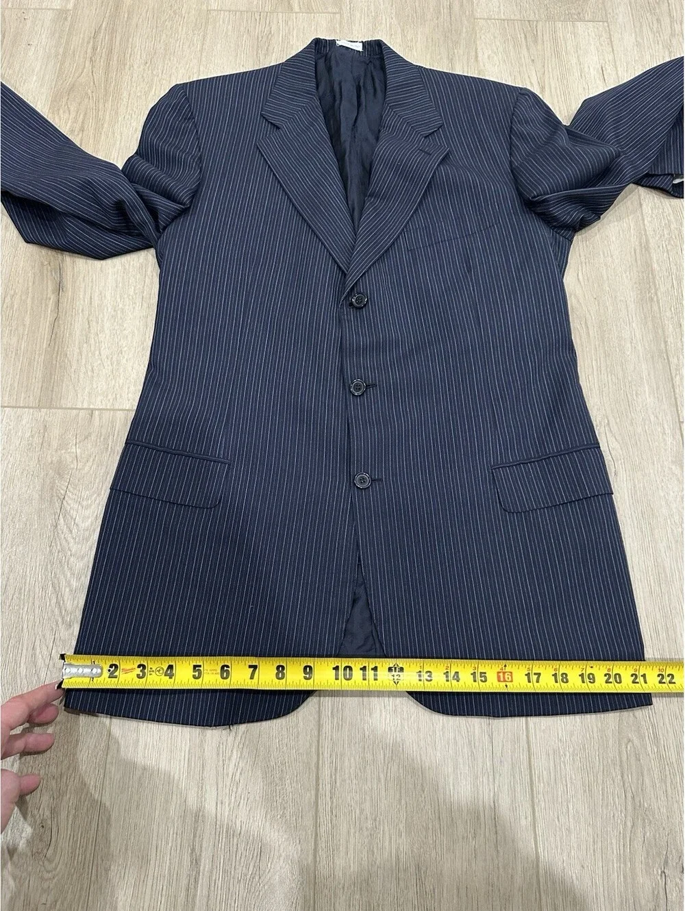 Brioni Striped Navy Blue Nomentano Pure Wool Men’s Sportcoat Size 38